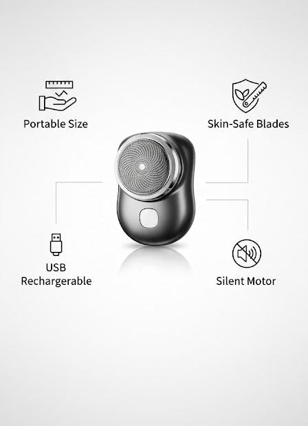 UltraSmooth Mini Shaver – Portable Electric Razor for Men