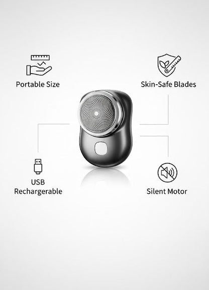 UltraSmooth Mini Shaver – Portable Electric Razor for Men
