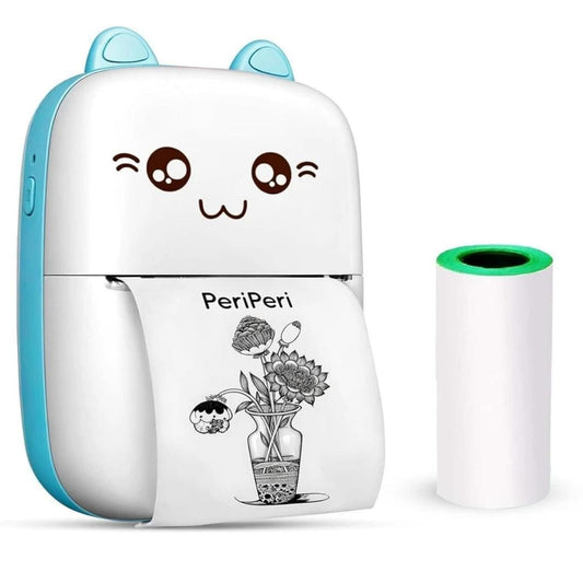 Mini Thermal Printer – Portable Bluetooth Inkless Photo & Label Printer (Cute Cat Design)