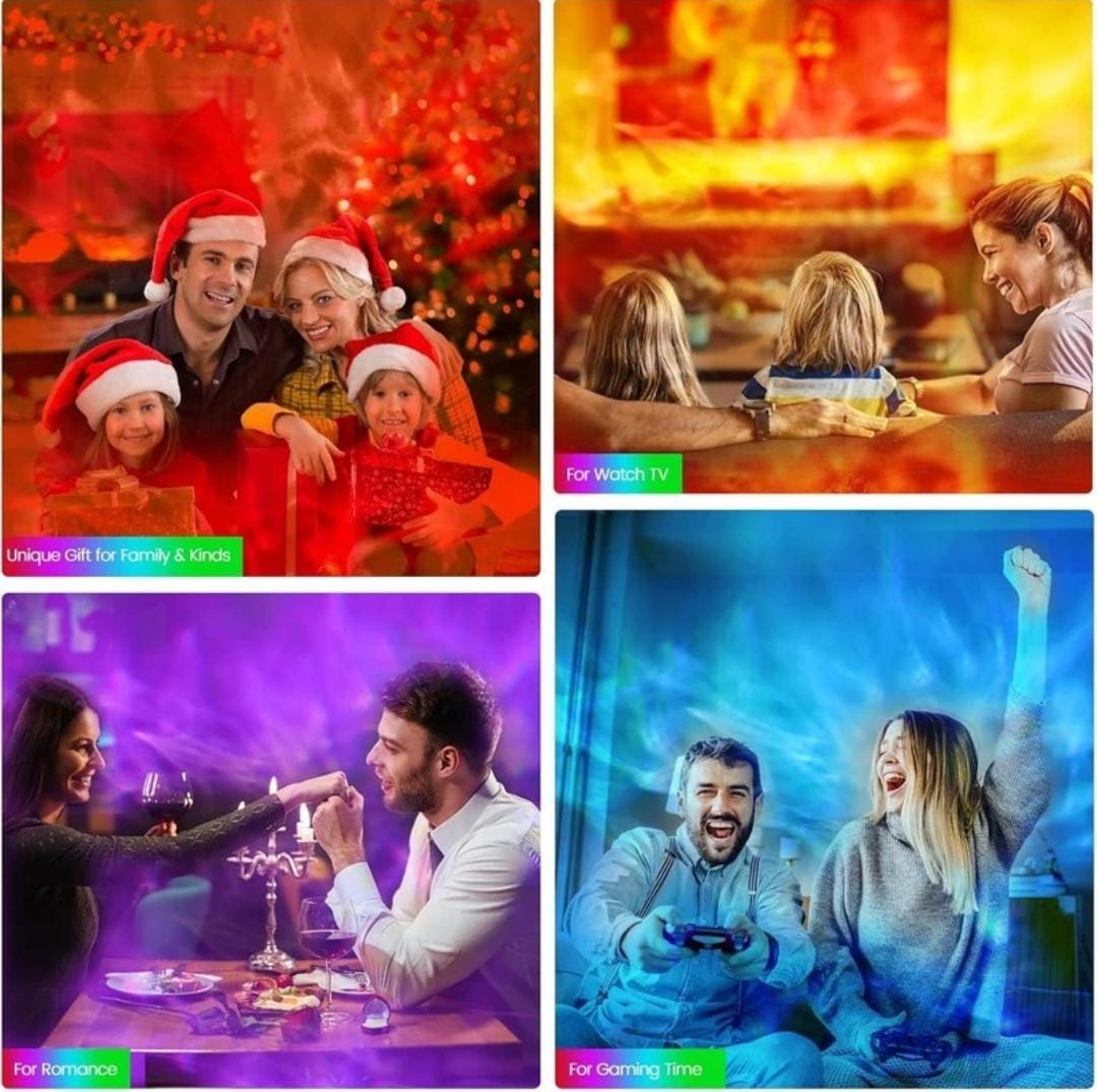 Ocean Wave Water Ripple Lamp – LED Crystal Night Light with Remote Control