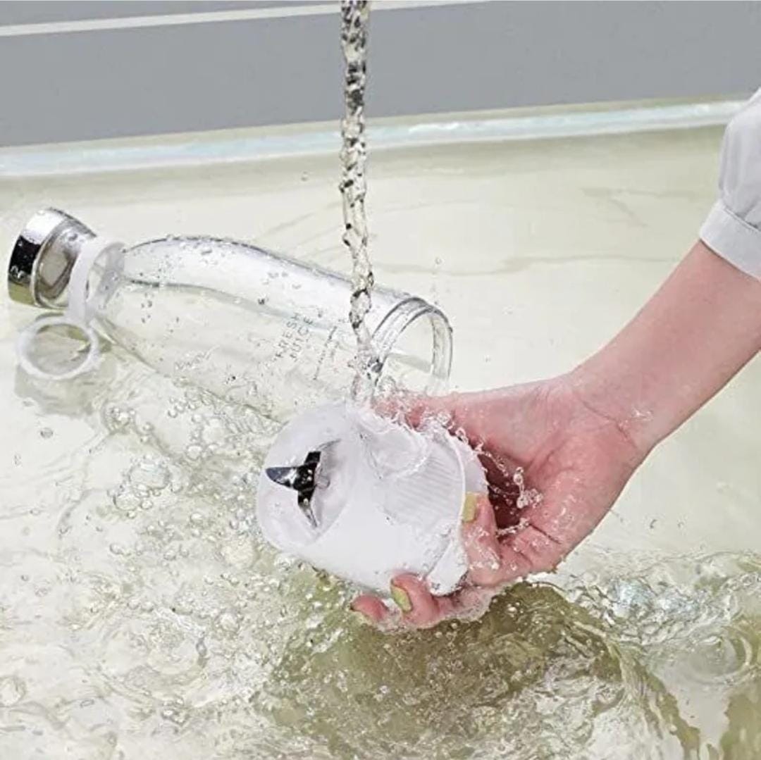 Mini Portable USB Rechargeable Juice Cup Blender (420ml, 4 Blades)