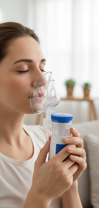 Portable Mesh Nebuliser – Rechargeable, Silent, Ultra-Fine Mist for Adults & Kids