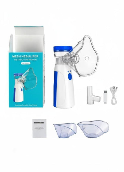 Portable Mesh Nebuliser – Rechargeable, Silent, Ultra-Fine Mist for Adults & Kids