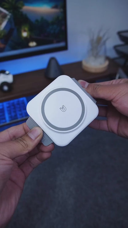 3-in-1 Magnetic Foldable Wireless Charging Station – MagSafe Compatible | iPhone, Apple Watch & AirPods